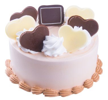 kek. Çikolatalı dondurma pasta arka plan üzerinde