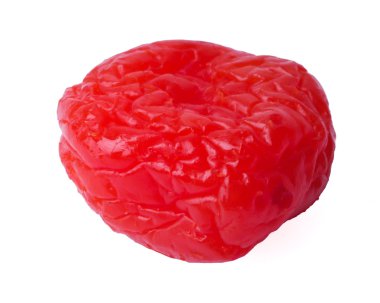 Kurumuş meyveler beyazda izole edilmiş.