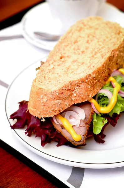 Sandwich. Sandwich im Hintergrund — Stockfoto