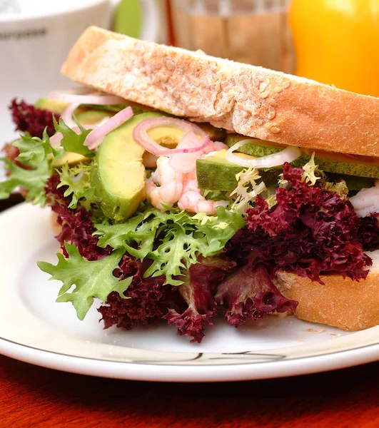 Sandwich. Sandwich im Hintergrund — Stockfoto