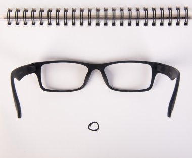 gözlükleri. arka planda konsepti ile gözlük