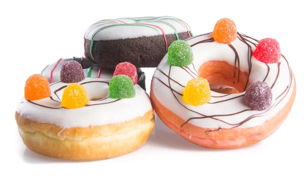 Donuts surtidos en un fondo — Foto de Stock