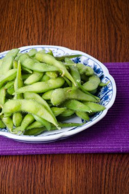 Japon mutfağı. arka planda Japon soya