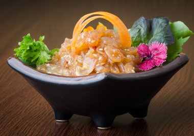 cozinha japonesa. comida japonesa no fundo