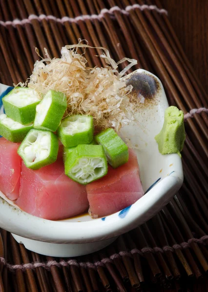 Japanese cuisine. sashimi on the background — Stock Photo, Image