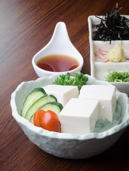 Japanese cuisine. tofu on the background — Stock Photo, Image