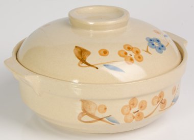 Seramik gıda aranjman arka plan üzerinde.