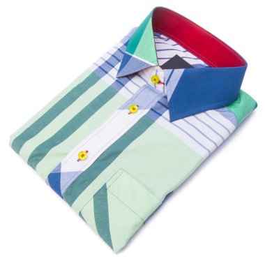 gömlek. bir arka plan üzerinde katlanmış erkek gömlek