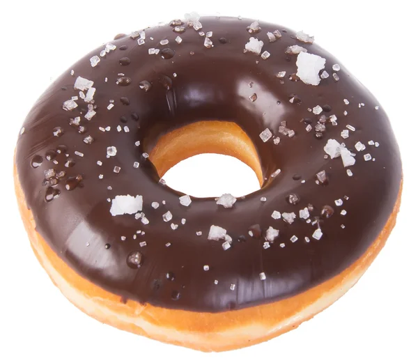 Chocolate donuts on a white background — Stock Photo, Image