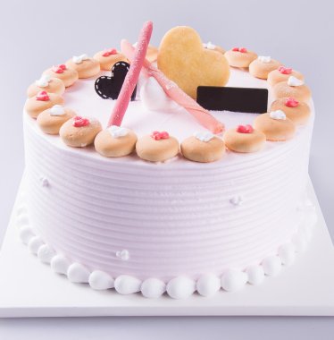 kek, pasta dondurma arka planda