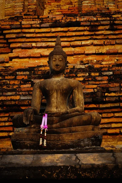 Thailand hito. Antigua estatua de buda. Sukhothai Historical P — Foto de Stock