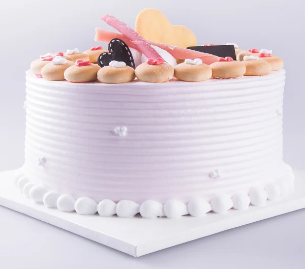 Tårta, glass tårta i bakgrunden — Stockfoto