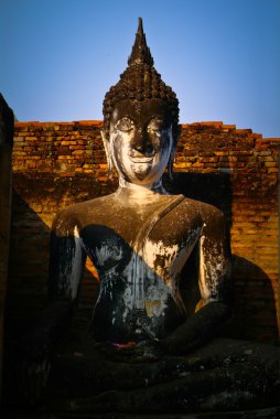 Tayland landmark. Antik Buda heykeli. Sukhothai tarihsel p