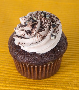 tatlım. arka planda çikolata cupcakes
