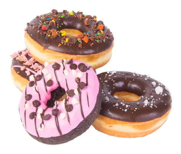 Verschiedene Donuts Donuts auf einem Hintergrund — Stockfoto