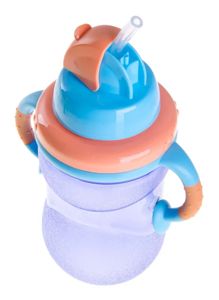 婴儿奶瓶，婴儿奶瓶的背景上 — 图库照片