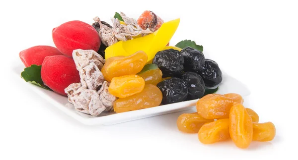 Preserved fruits & Dried fruits. Food Snack on a Background — Stock Photo, Image