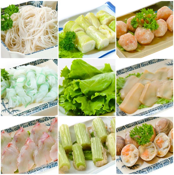 Steamboat food collection. chinese food — Stock Photo, Image