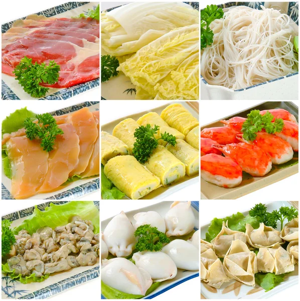 Steamboat food collection. chinese food — Stock Photo, Image