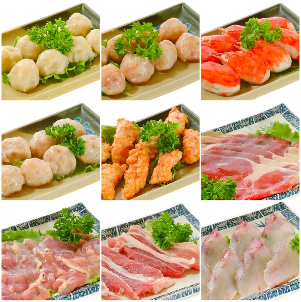 Steamboat food collection. chinese food — Stock Photo, Image