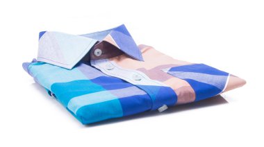 gömlek. bir arka plan üzerinde katlanmış erkek gömlek