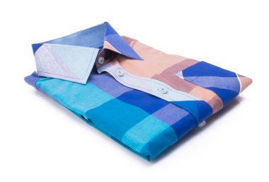 gömlek. bir arka plan üzerinde katlanmış erkek gömlek