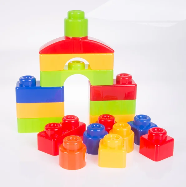 Toy. Plastic toy blocks on the background — Stock Photo, Image