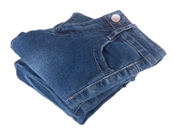 Kinderen jeans geïsoleerd op de achtergrond — Stockfoto