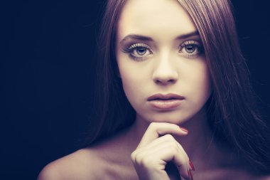 moda tarzı zarif cinsel kadın portre