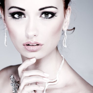 Kızıl saçlı. moda kız portrait.accessorys.