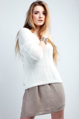 moda stil, vintag güzel bir kız bir fotoğraf olduğunu