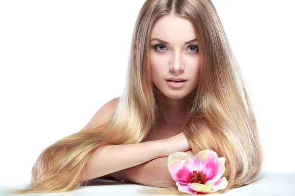 izole beyaz bir arka plan, duygular, kozmetik, güzel bir kız