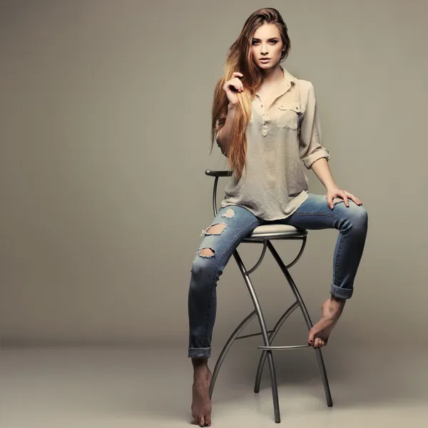 moda stil, seksi güzel kız bir fotoğraf olduğunu