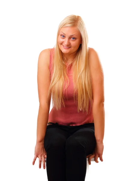 Sexy blonde Frau — Stockfoto