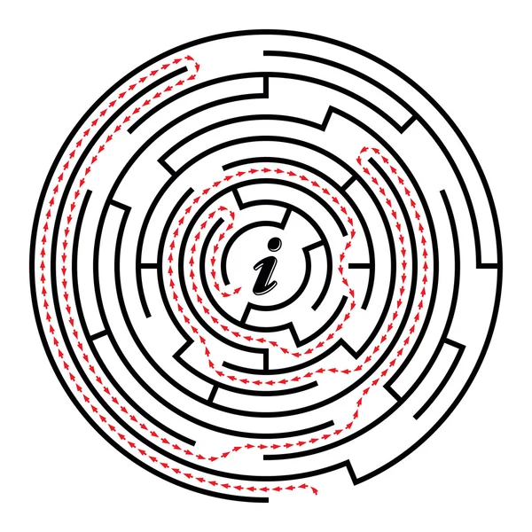 圆形迷宫 — 图库矢量图片