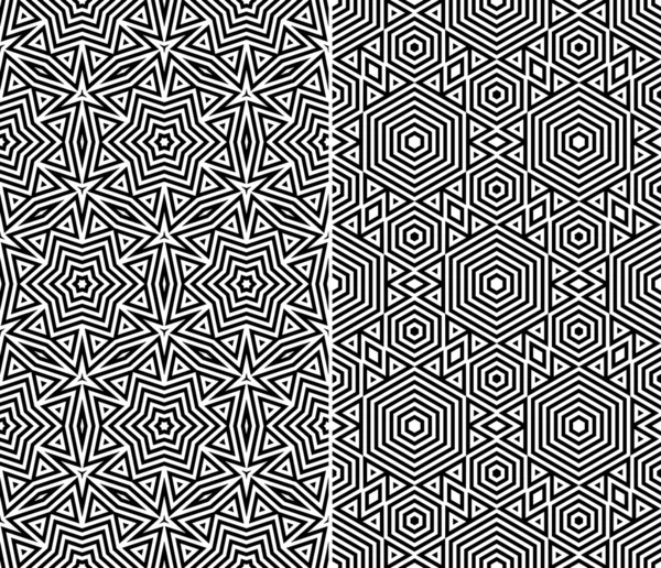 Set of Two Seamless Patterns — Stock Vector