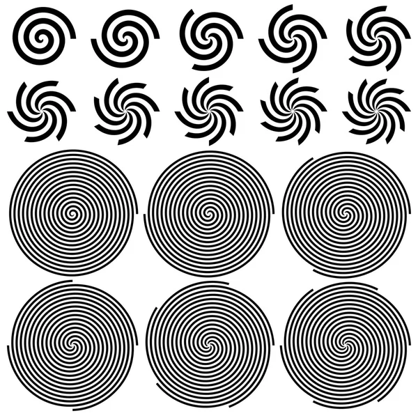 Spirals Pattern Set — Stock Vector