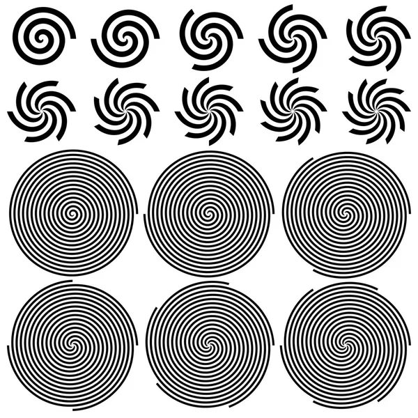 Spirali Pattern Set — Vettoriale Stock