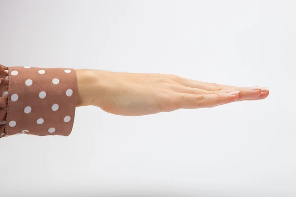 Isolierte weibliche Hände berühren — Stockfoto