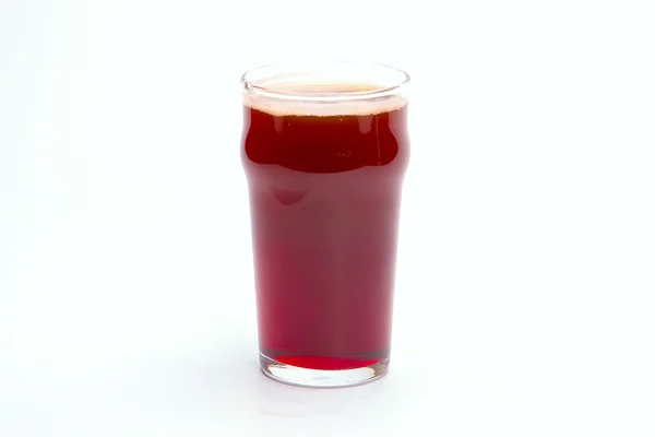 Glass of dark beer on white background — Stock Photo, Image