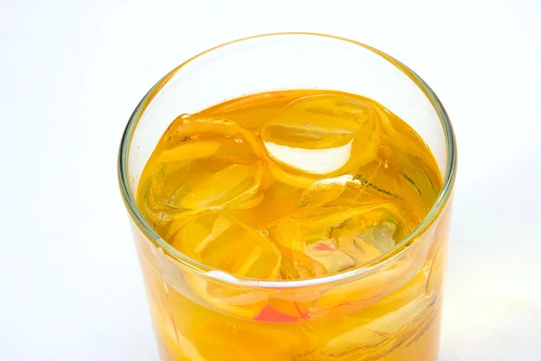 Cold alcoholic cocktail on the white background — Stock Photo, Image