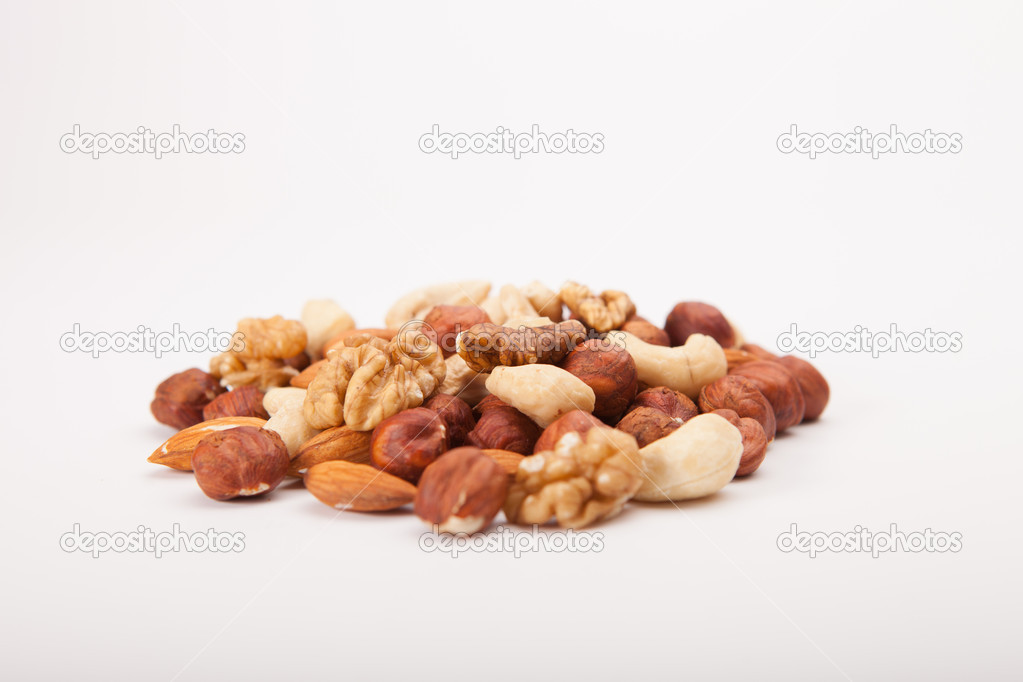 Nuts, isolated on white