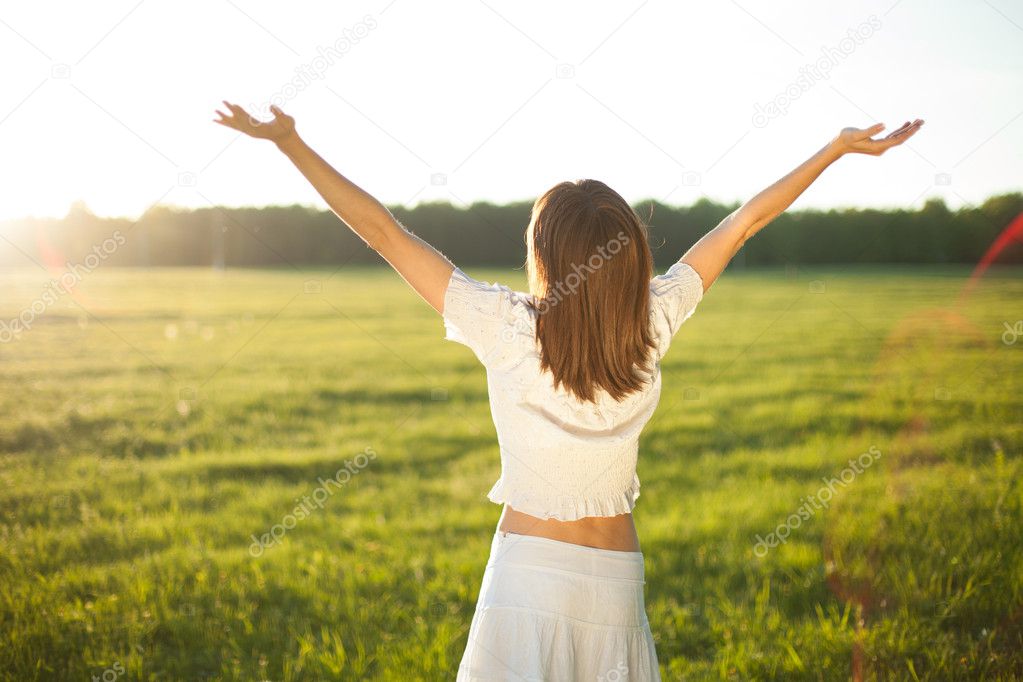 Young woman enjoying sunlight