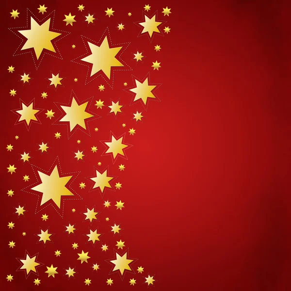 Christmas background with golden stars — Stock Photo, Image