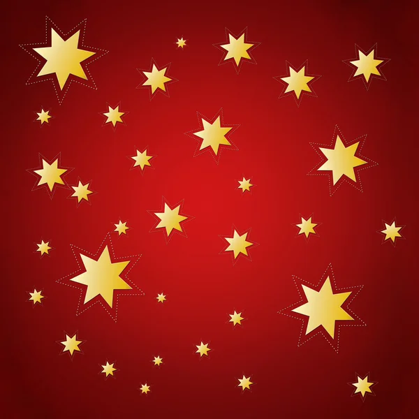 Рождественский фон с золотыми звездами — стоковое фото