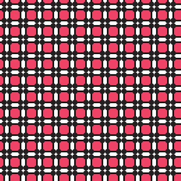 Cuadrados abstractos negro y rosa retro — Vector de stock