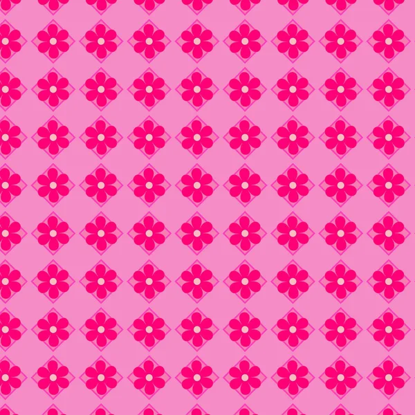 Rózsaszín virágok folytonos vector háttér — Stock Vector