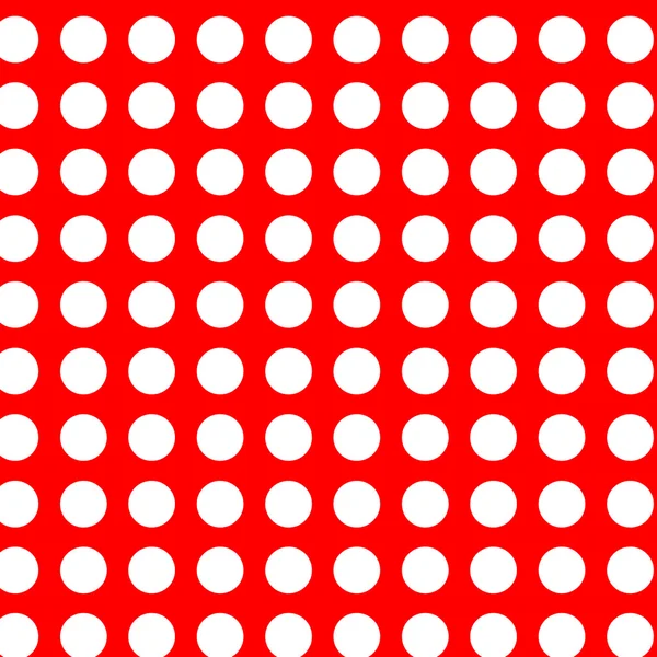 Witte polka dots op rode naadloze — Stockvector