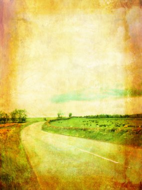 boş kırsal road, grungy