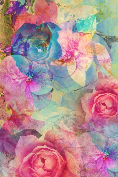 ヴィンテージの花、ロマンチックな背景 — ストック写真